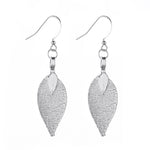 LE01 LEAF EARRINGS SILVER