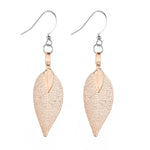 LE02 LEAF EARRINGS CHAMPAGNE