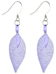 LE07 LEAF EARRINGS LILAC